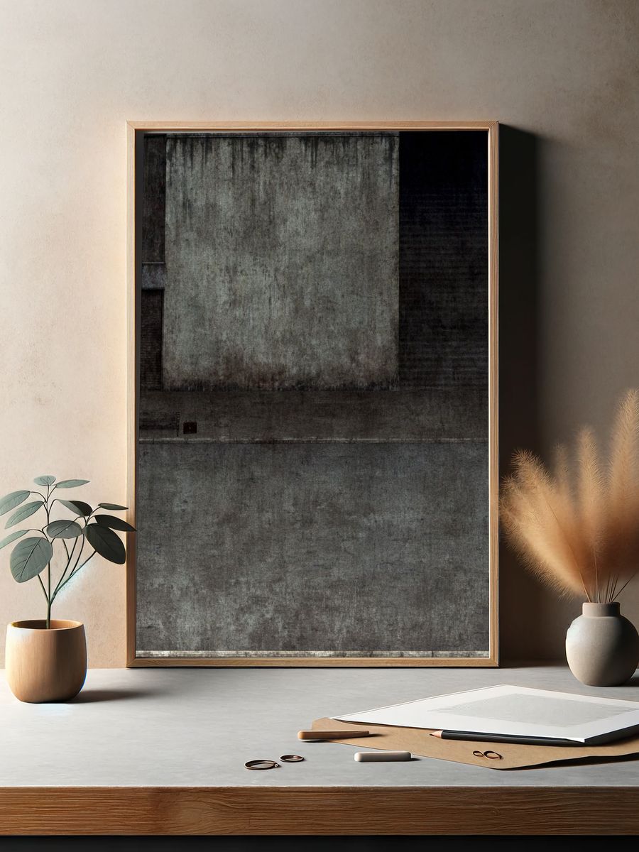 Urban Concrete Texture Poster. — room view 2