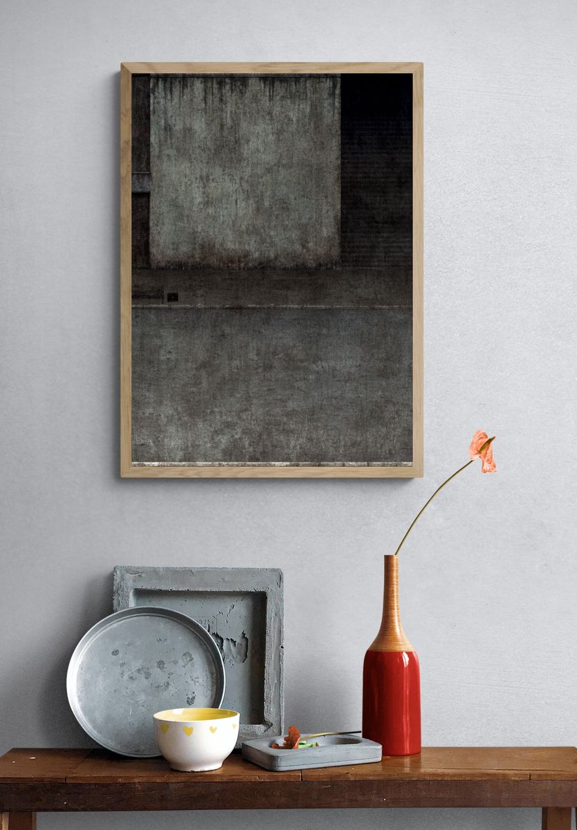 Urban Concrete Texture Poster. — room view 3