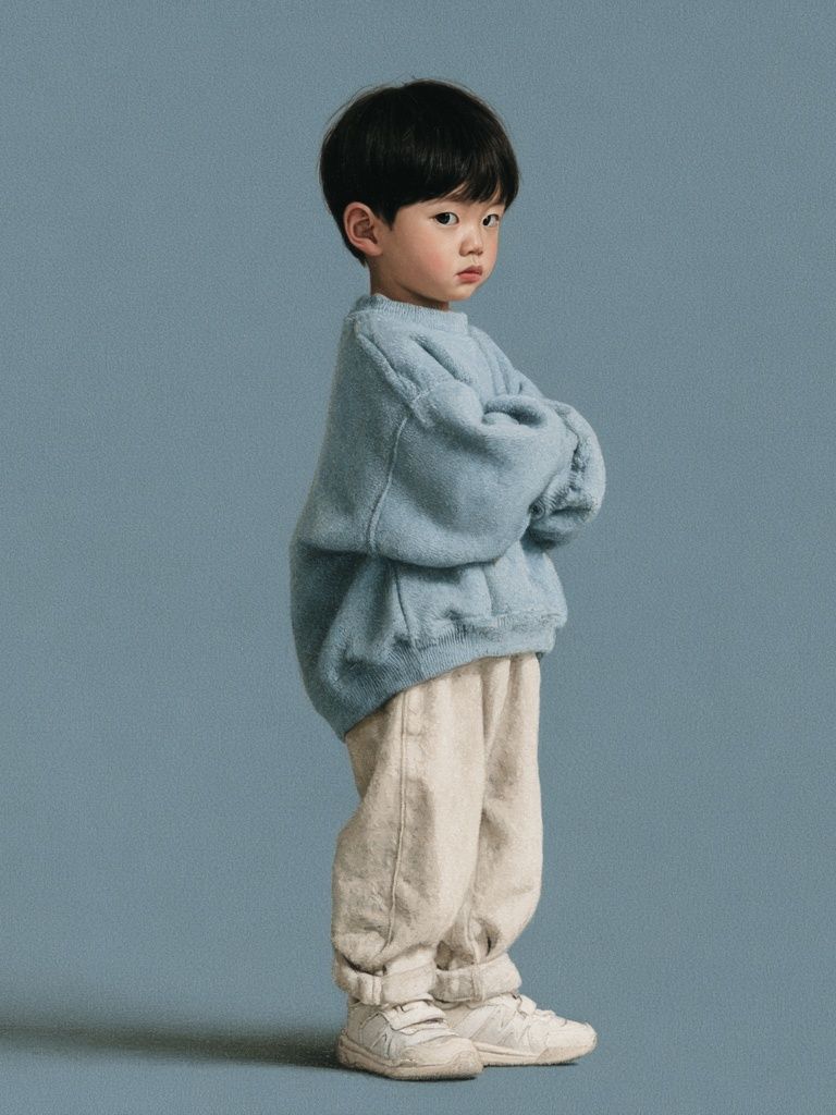 Minimalist Child Portrait Poster. poster detail