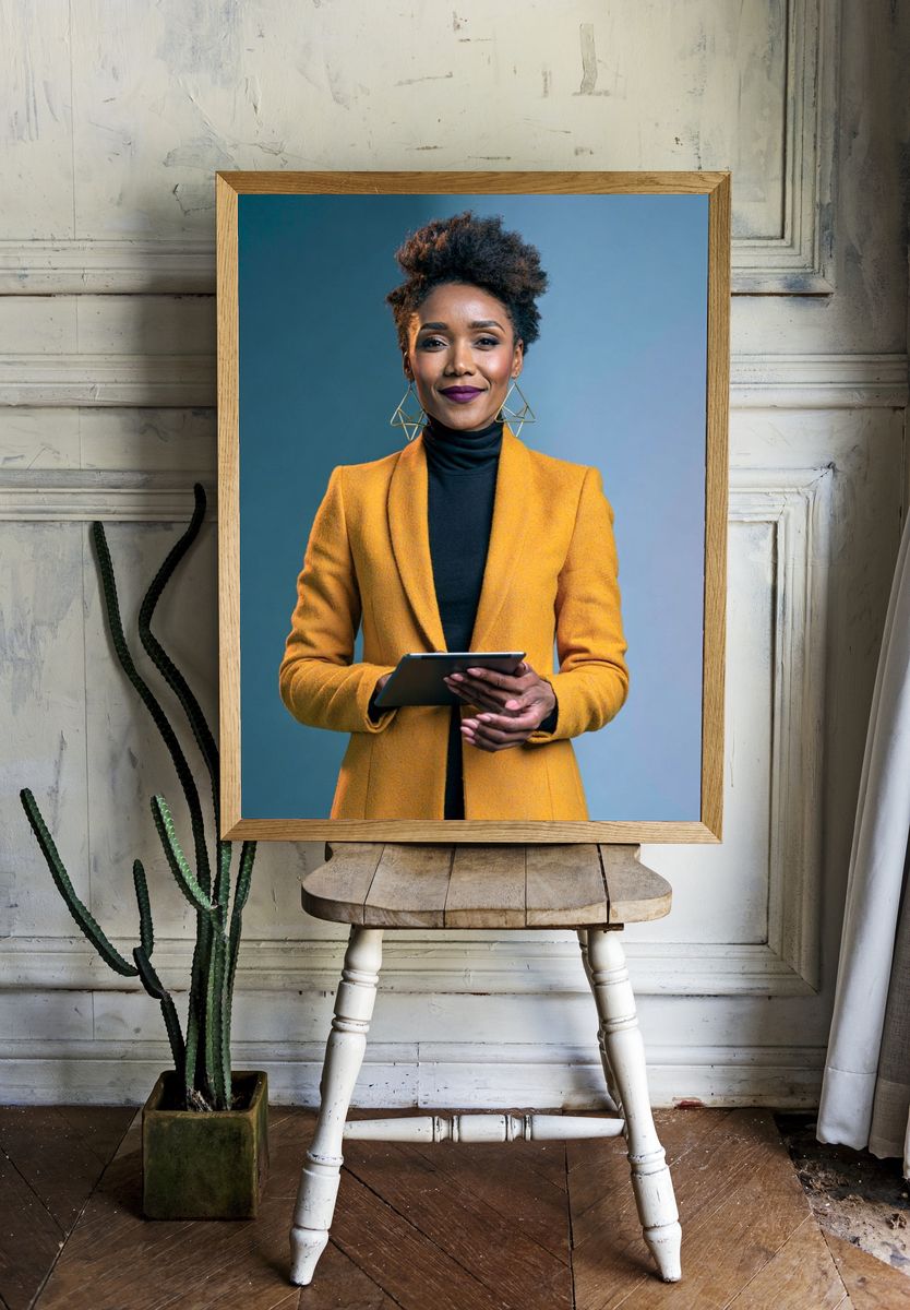 Confident Woman Portrait Print. — room view 1