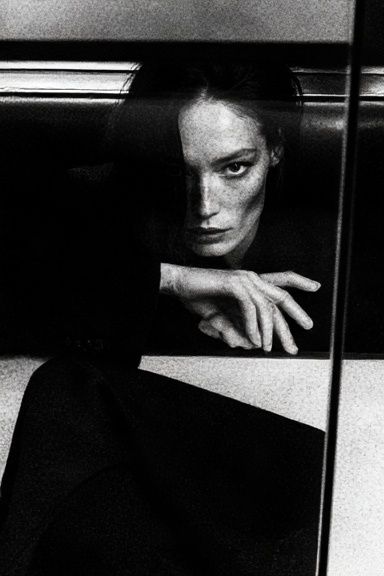 Moody Black and White Portrait Poster. poster detail