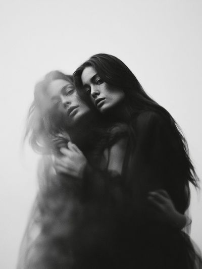 Dreamy Double Exposure Portrait Print.