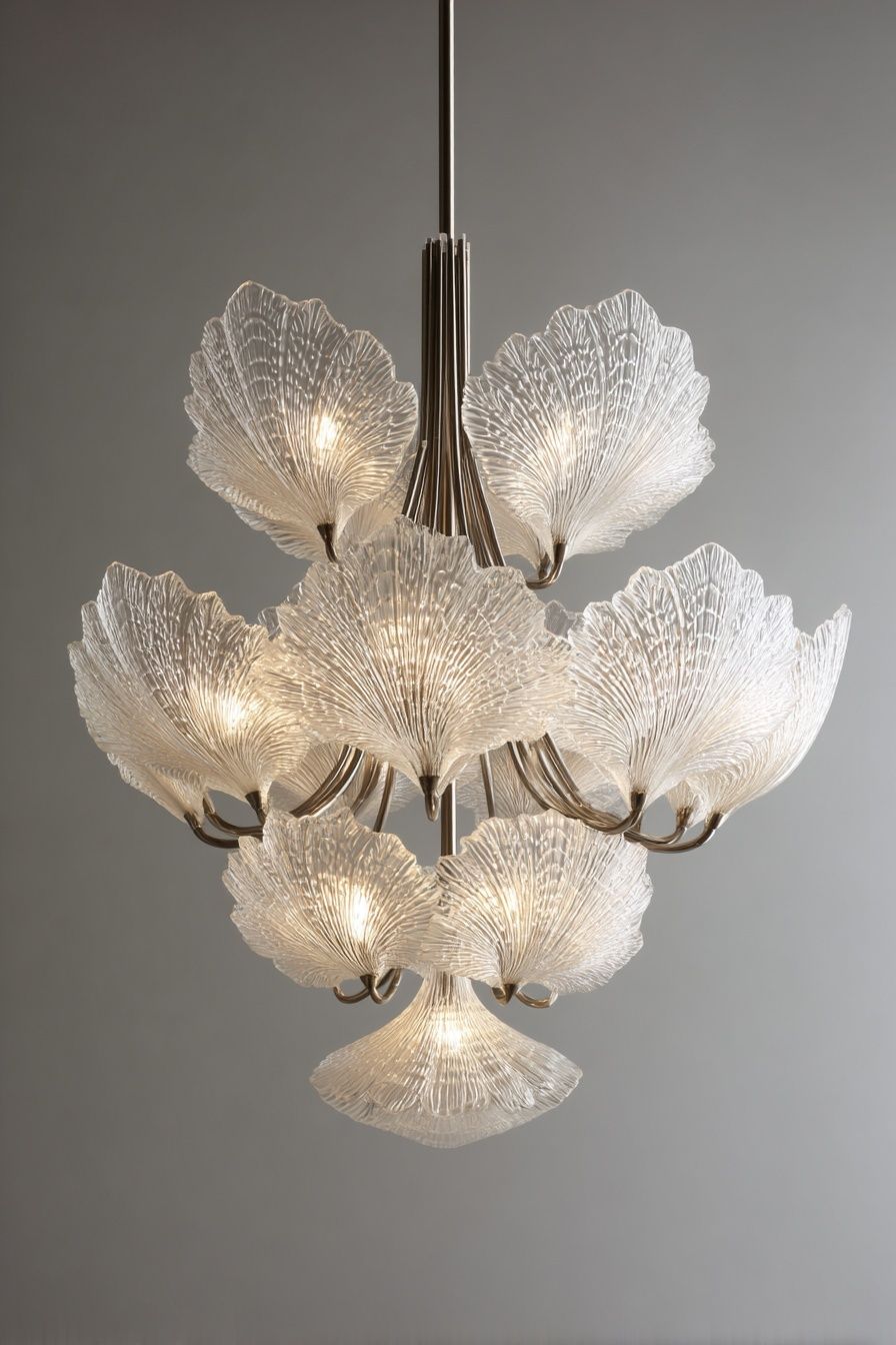 Glass Petal Chandelier Photography Poster. poster detail