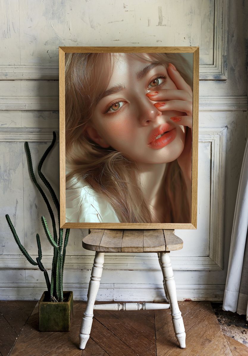 Soft Glam Portrait Print. room preview