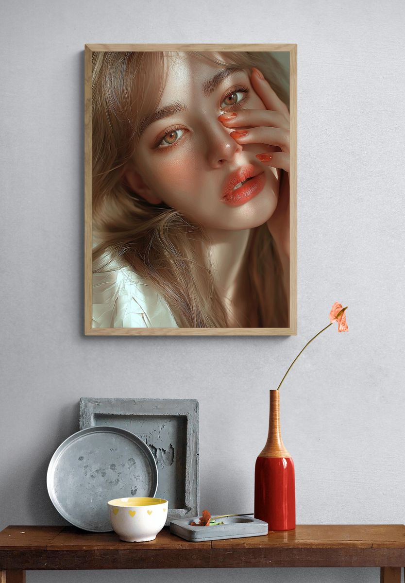 Soft Glam Portrait Print. — room view 3