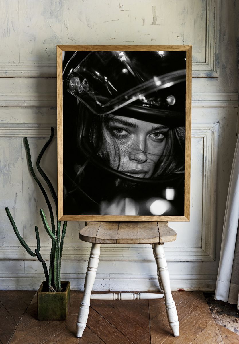 Helmet Portrait Photography Poster. — room view 1