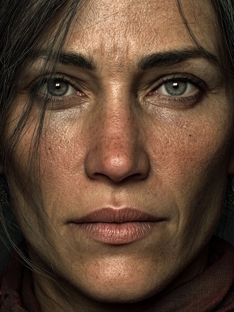 Intense Female Portrait Photography Poster. poster detail
