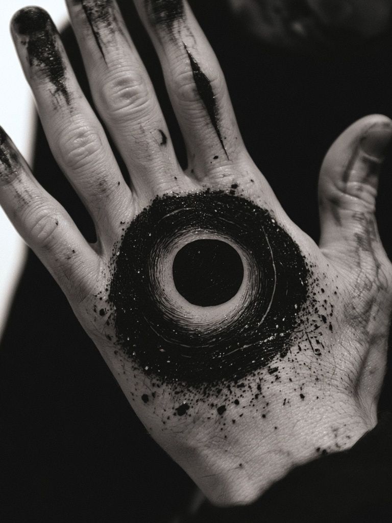 Surreal Hand Circle Photography Poster. poster detail