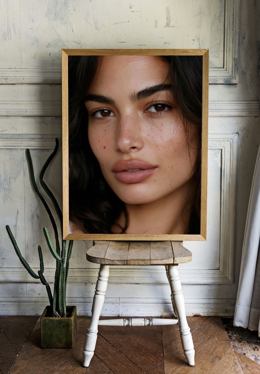Natural Beauty Portrait Poster. — room view 1