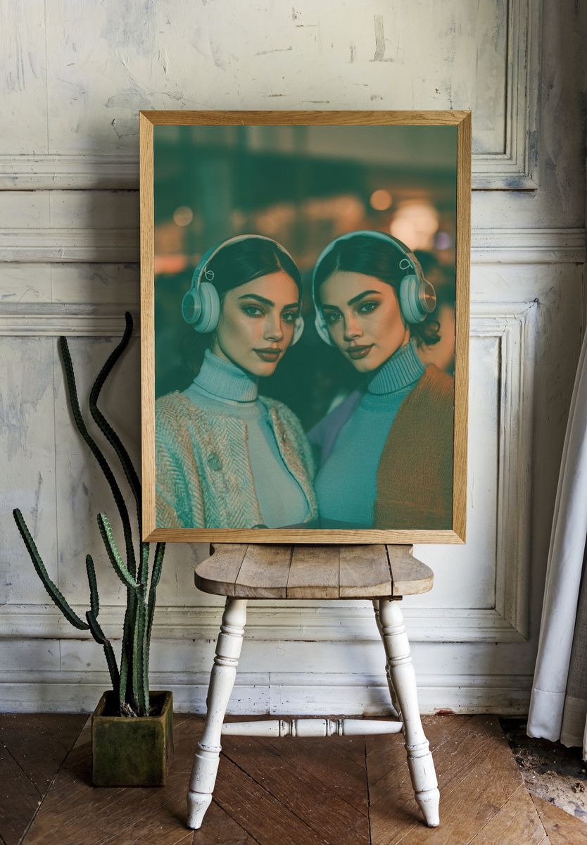 Twin Portrait Photography Poster. room preview