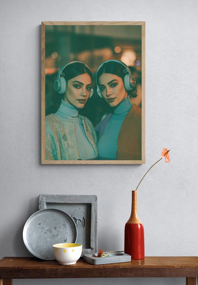 Twin Portrait Photography Poster. — room view 3