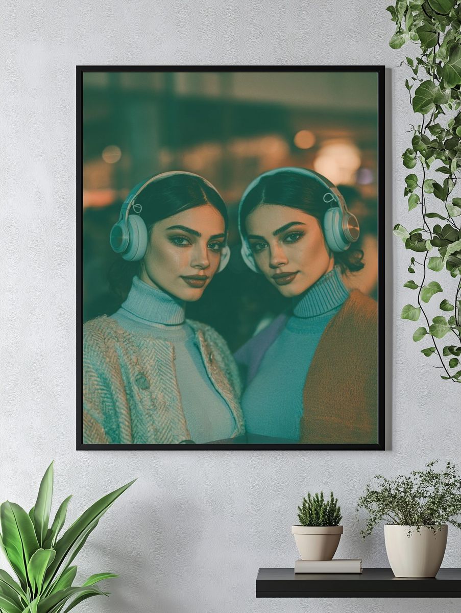 Twin Portrait Photography Poster. — room view 4