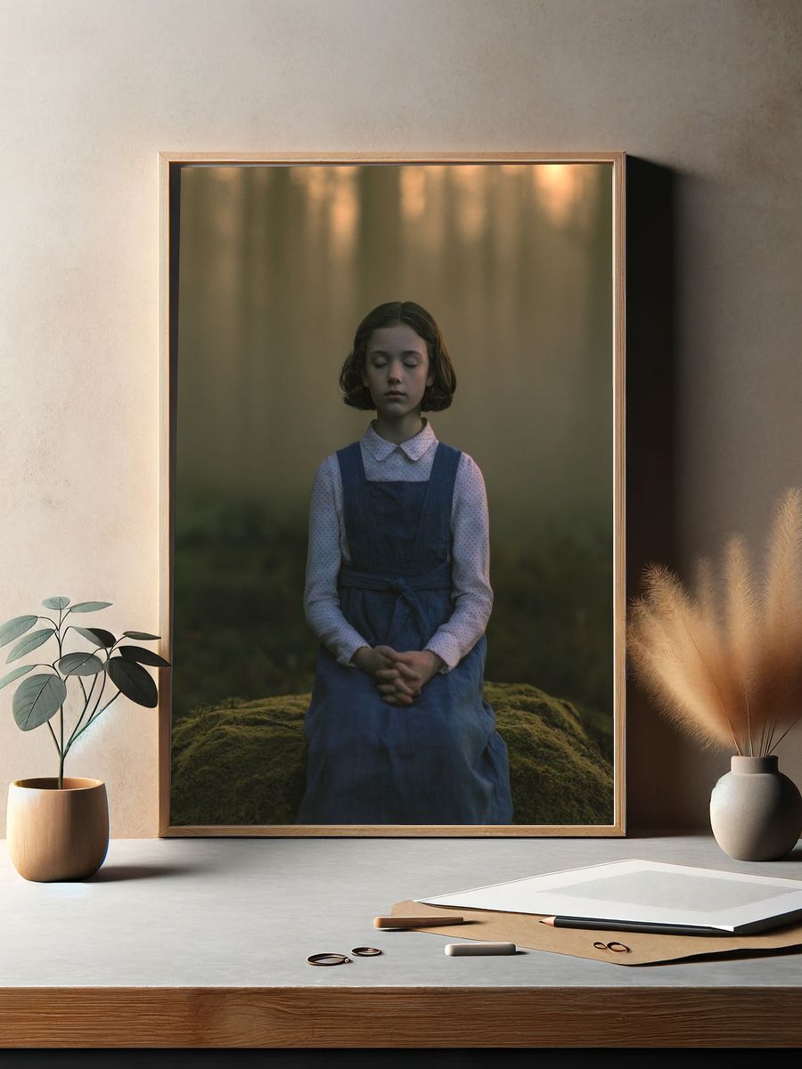 Forest Girl Portrait Print. — room view 2