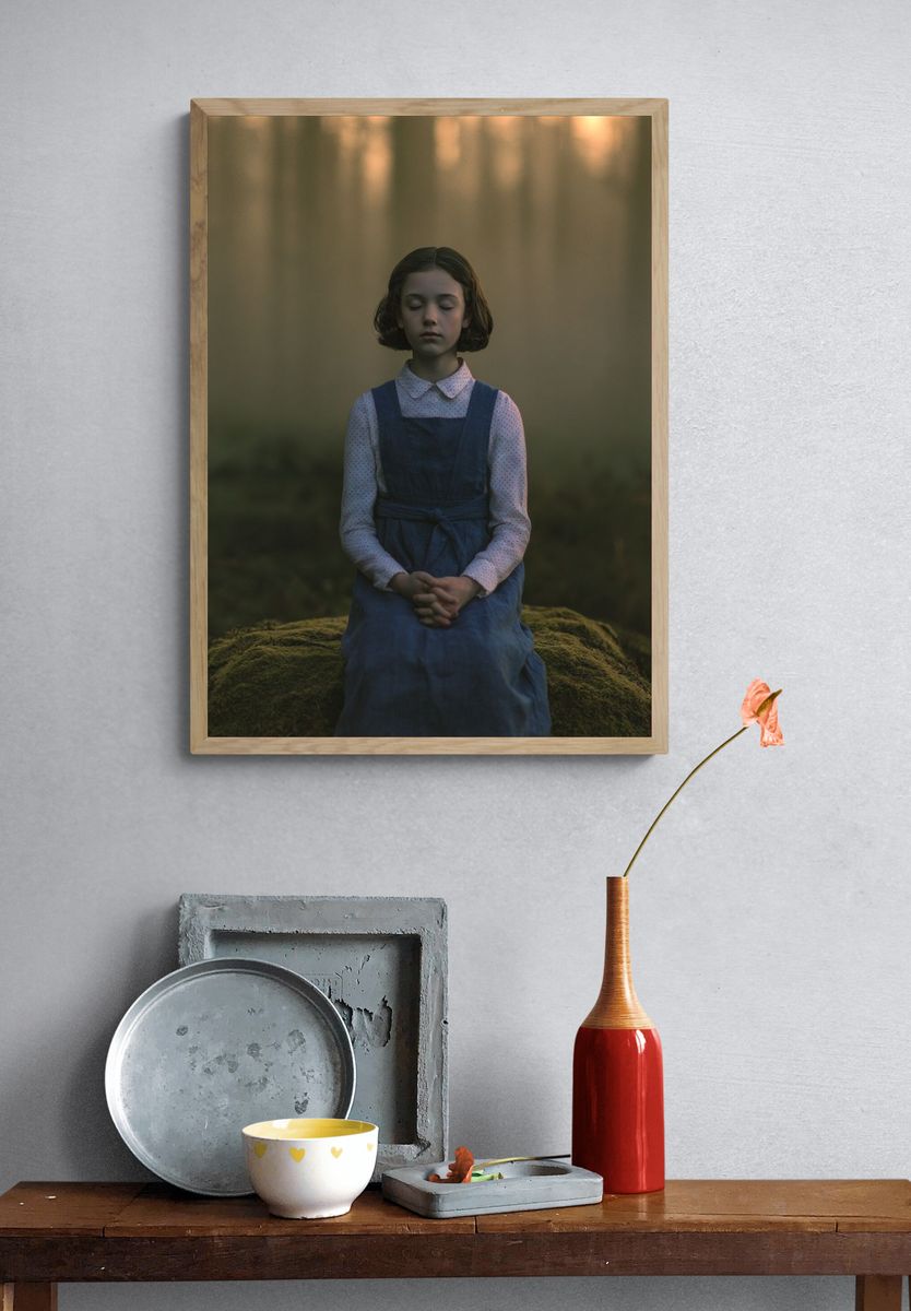 Forest Girl Portrait Print. — room view 3