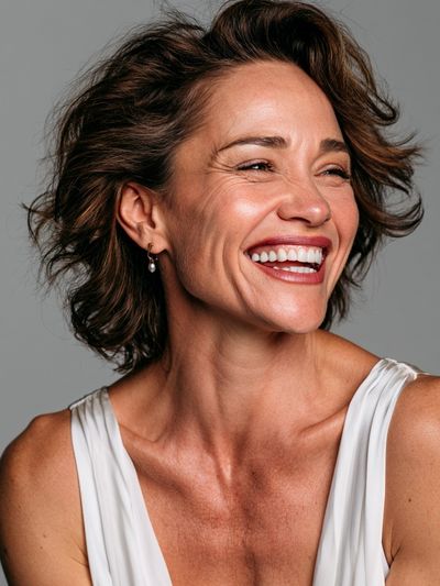 Smiling Woman Portrait Photography Poster.