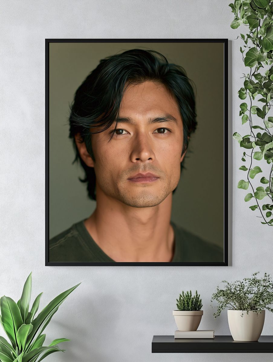 Moody Male Portrait Photography Poster. — room view 4