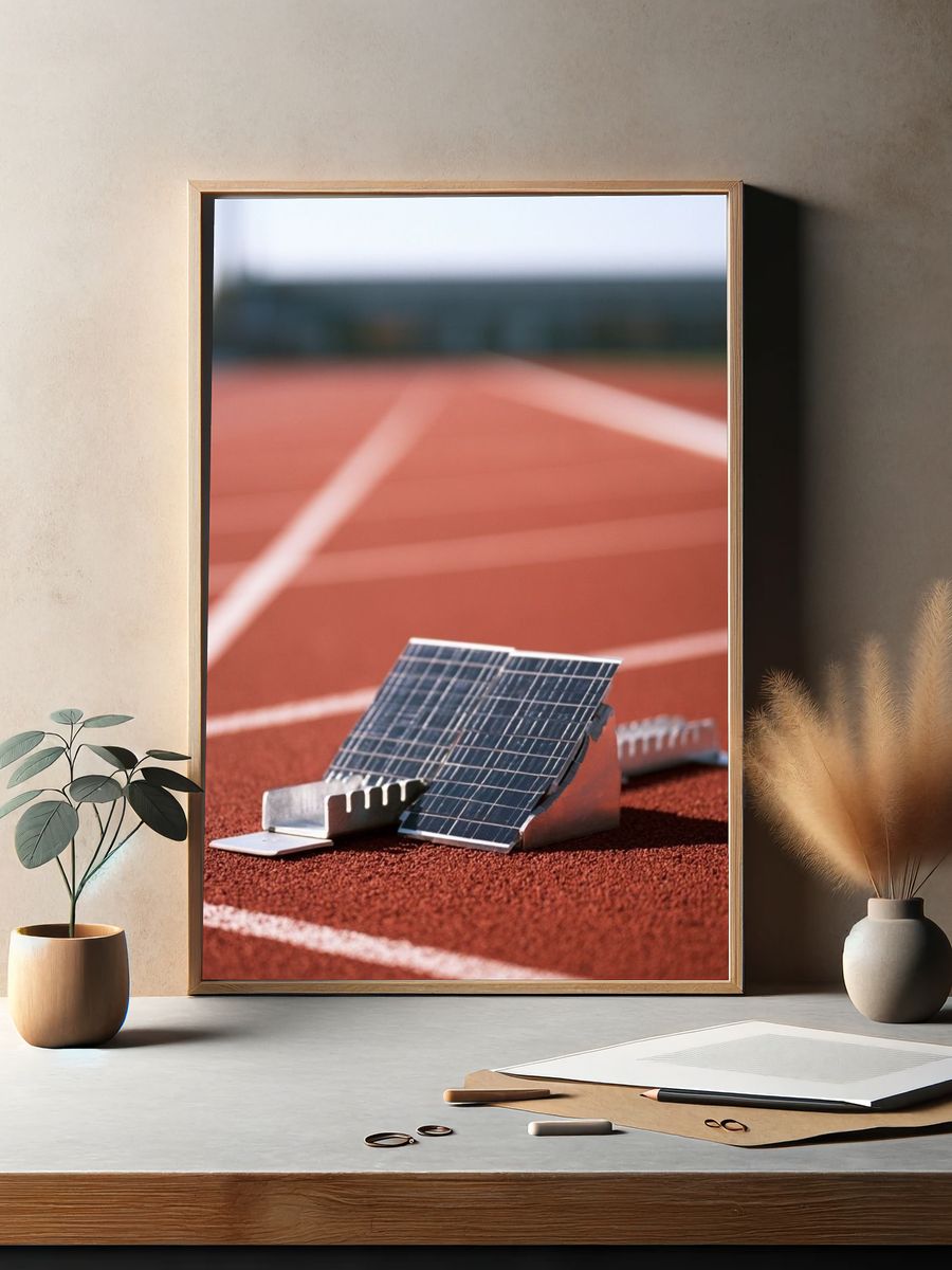 Solar Track Start Line Photography Poster. — room view 2