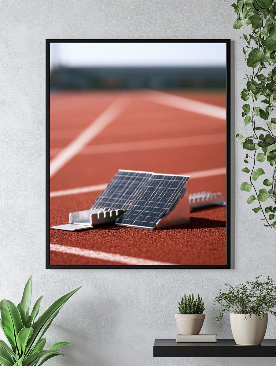 Solar Track Start Line Photography Poster. — room view 4