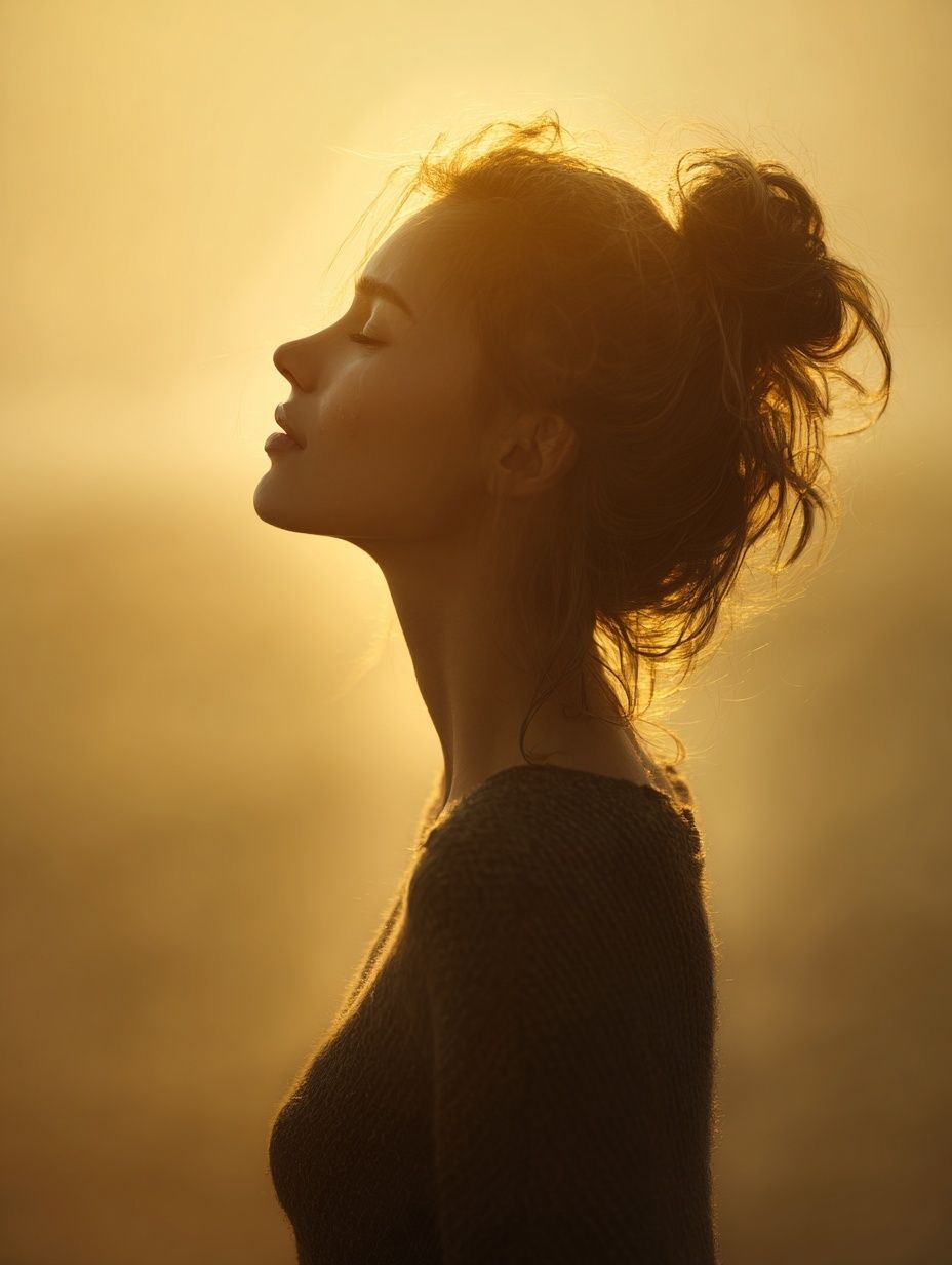 Silhouette of a Woman at Sunset — Photography Print. poster — photography art