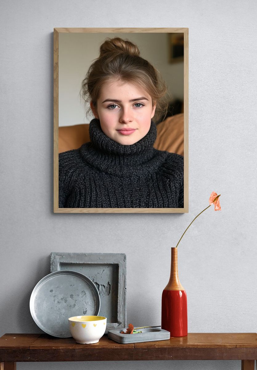 Cozy Portrait Photography Poster. — room view 3