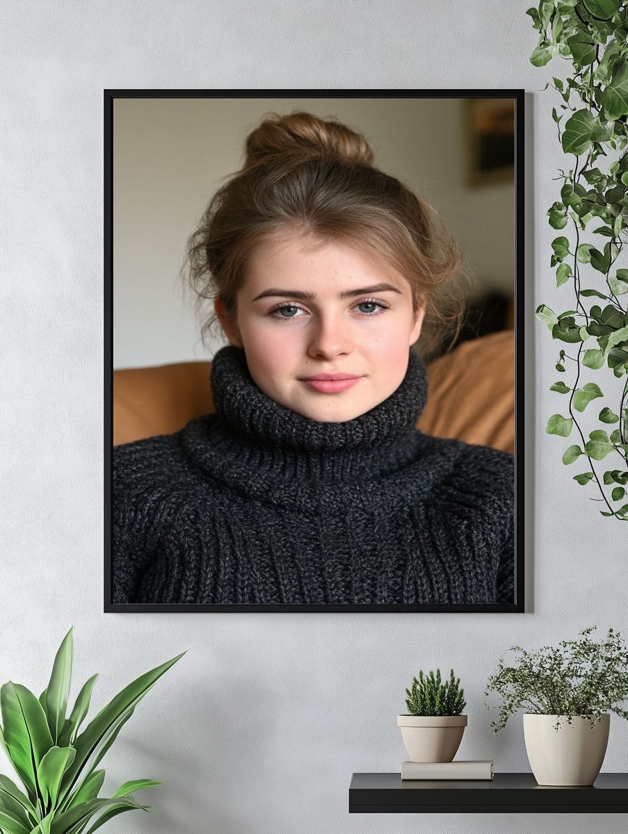 Cozy Portrait Photography Poster. — room view 4