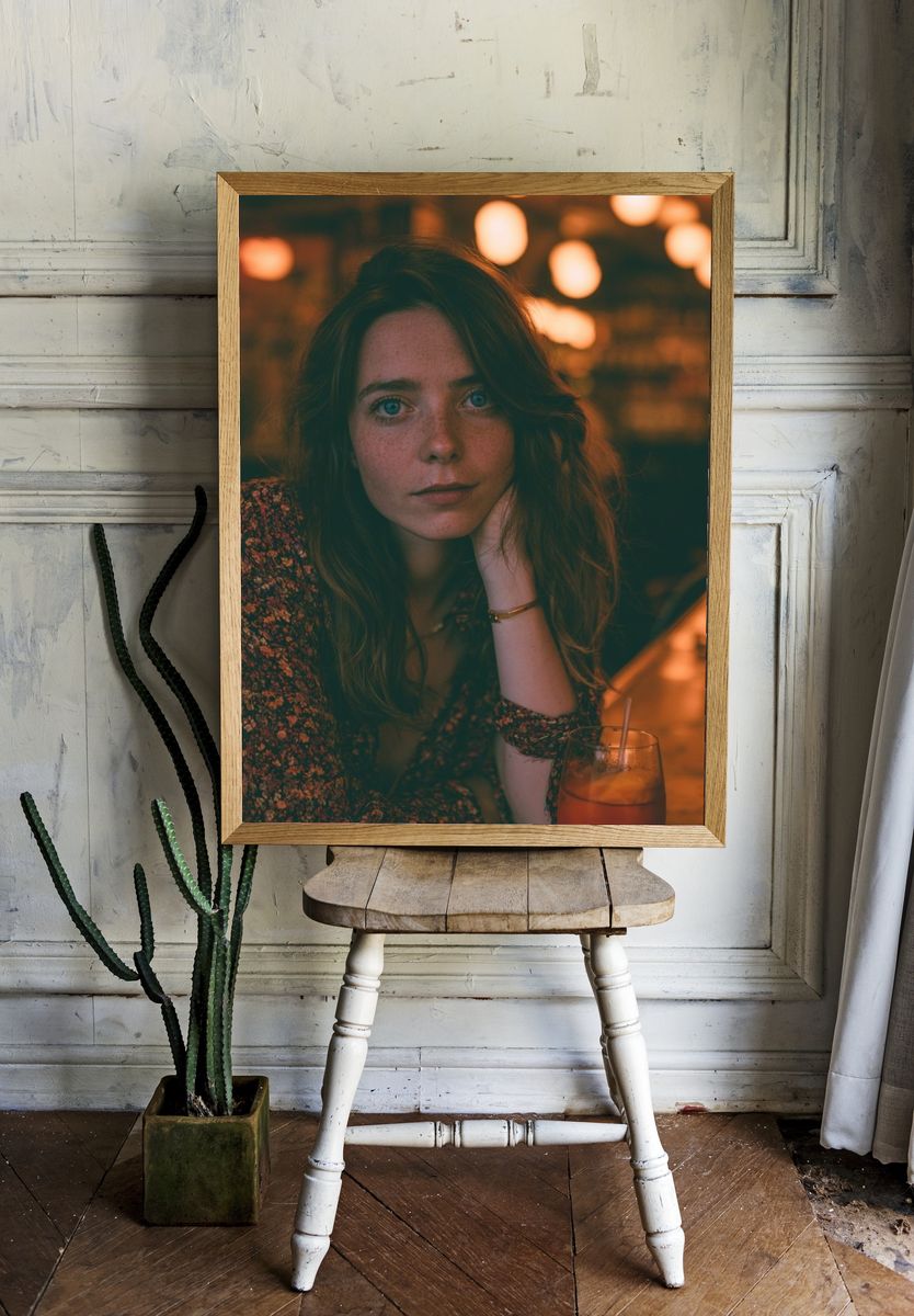 Moody Bar Portrait Photography Poster. — room view 1