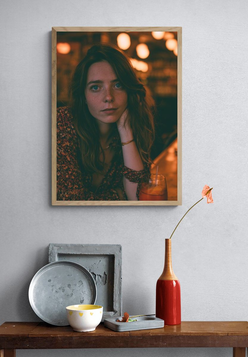 Moody Bar Portrait Photography Poster. — room view 3