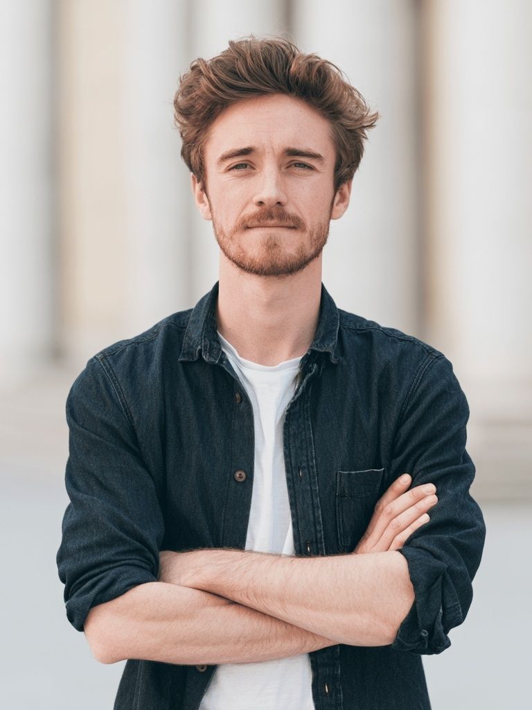 Confident Man Portrait Poster. poster — photography art