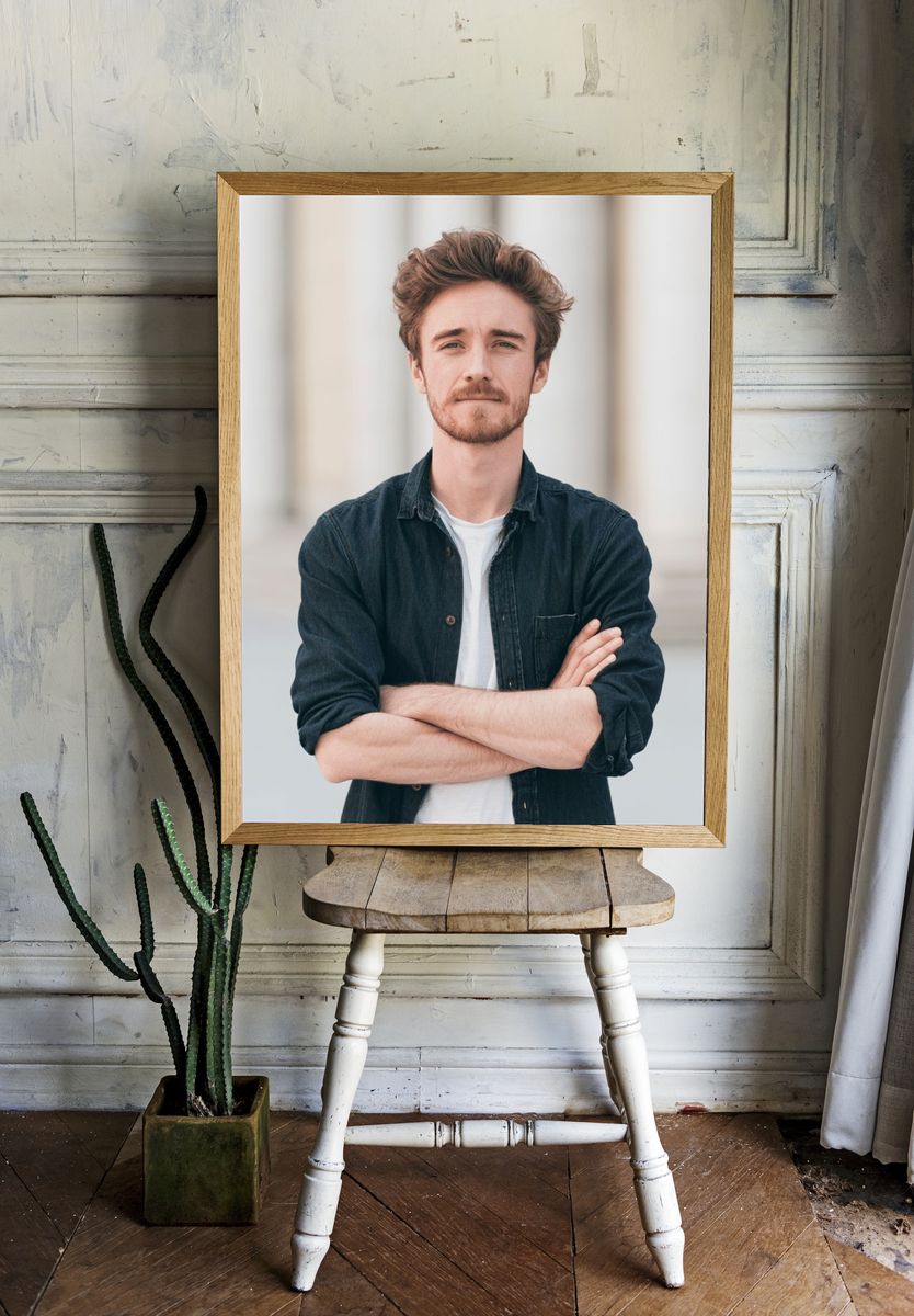 Confident Man Portrait Poster. — room view 1