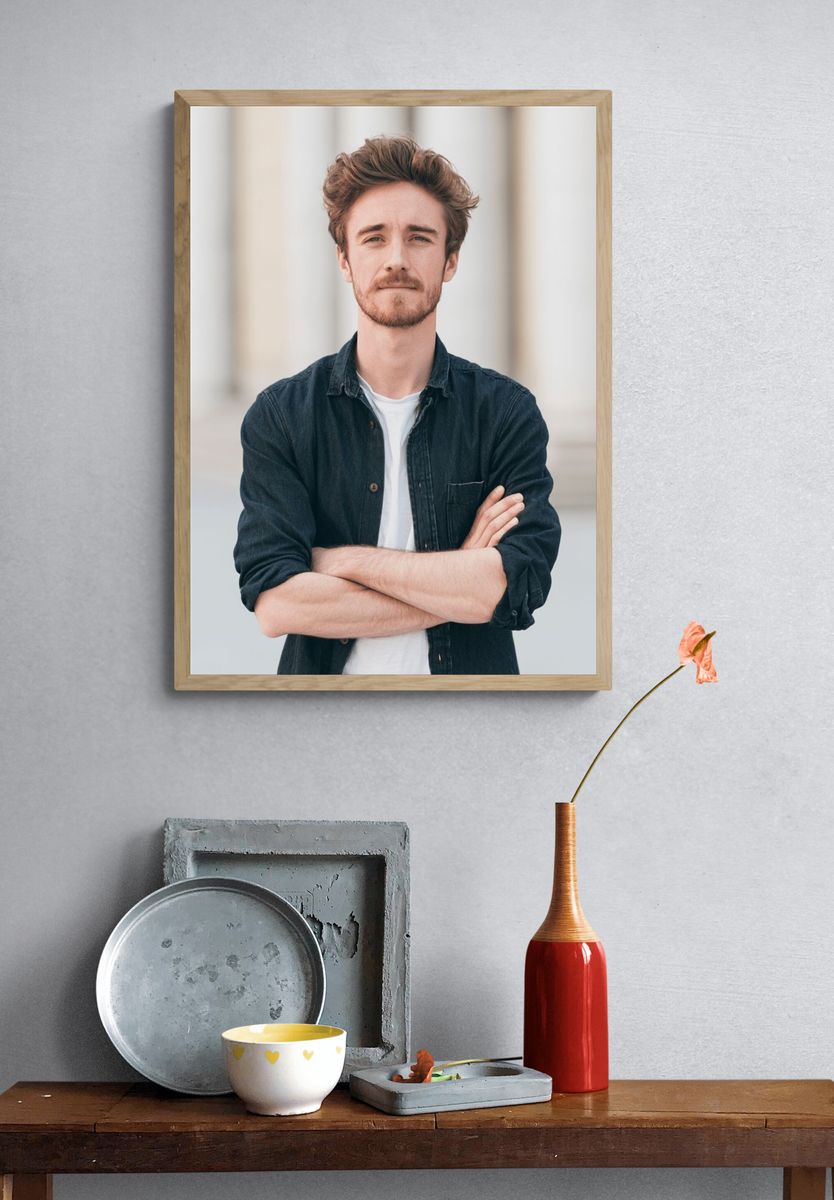Confident Man Portrait Poster. — room view 3