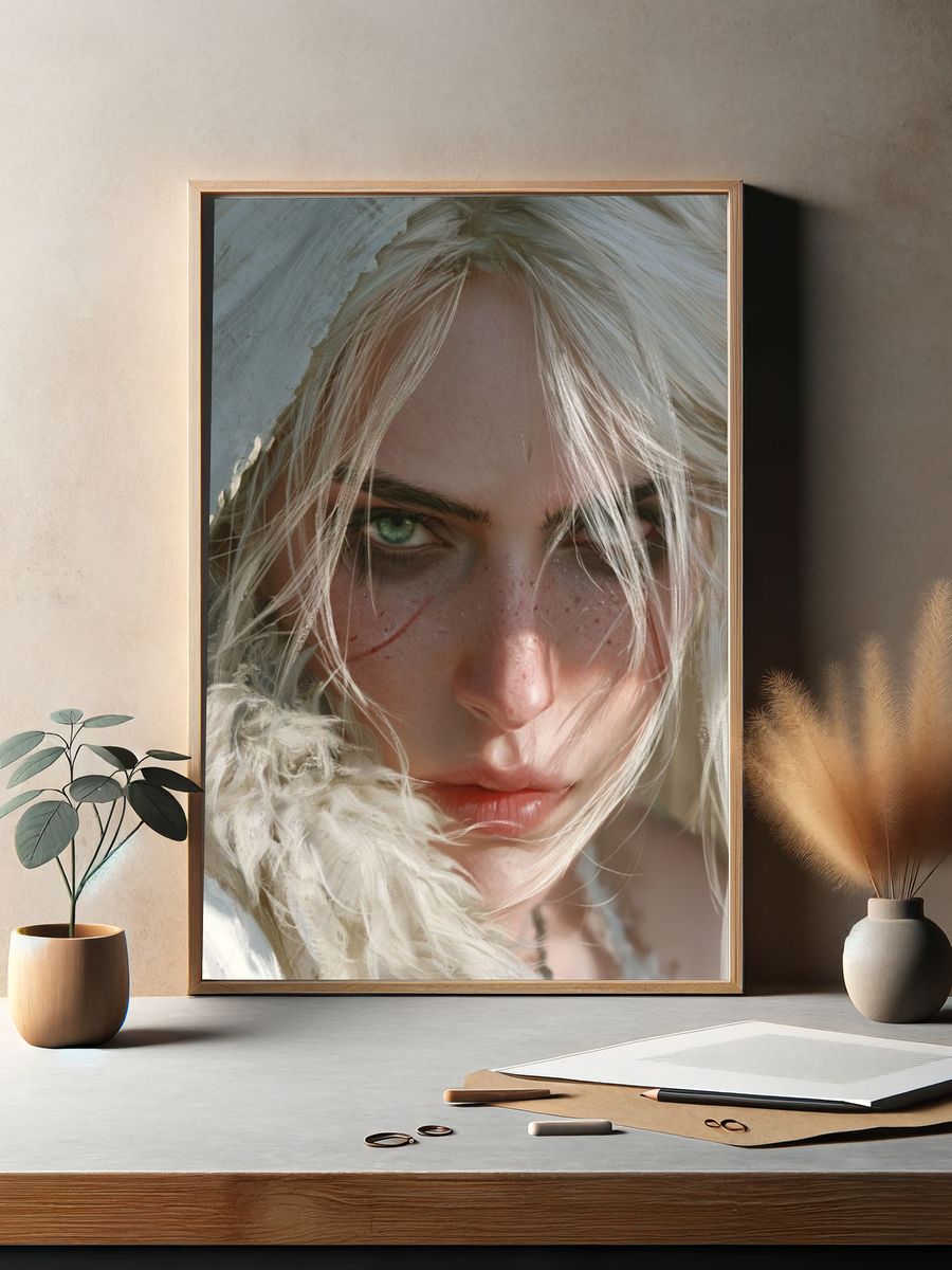 Blonde Portrait Photography Poster. — room view 2