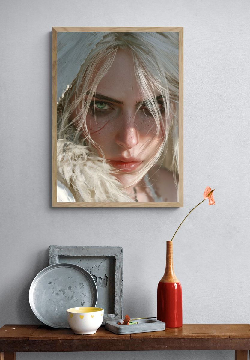 Blonde Portrait Photography Poster. — room view 3
