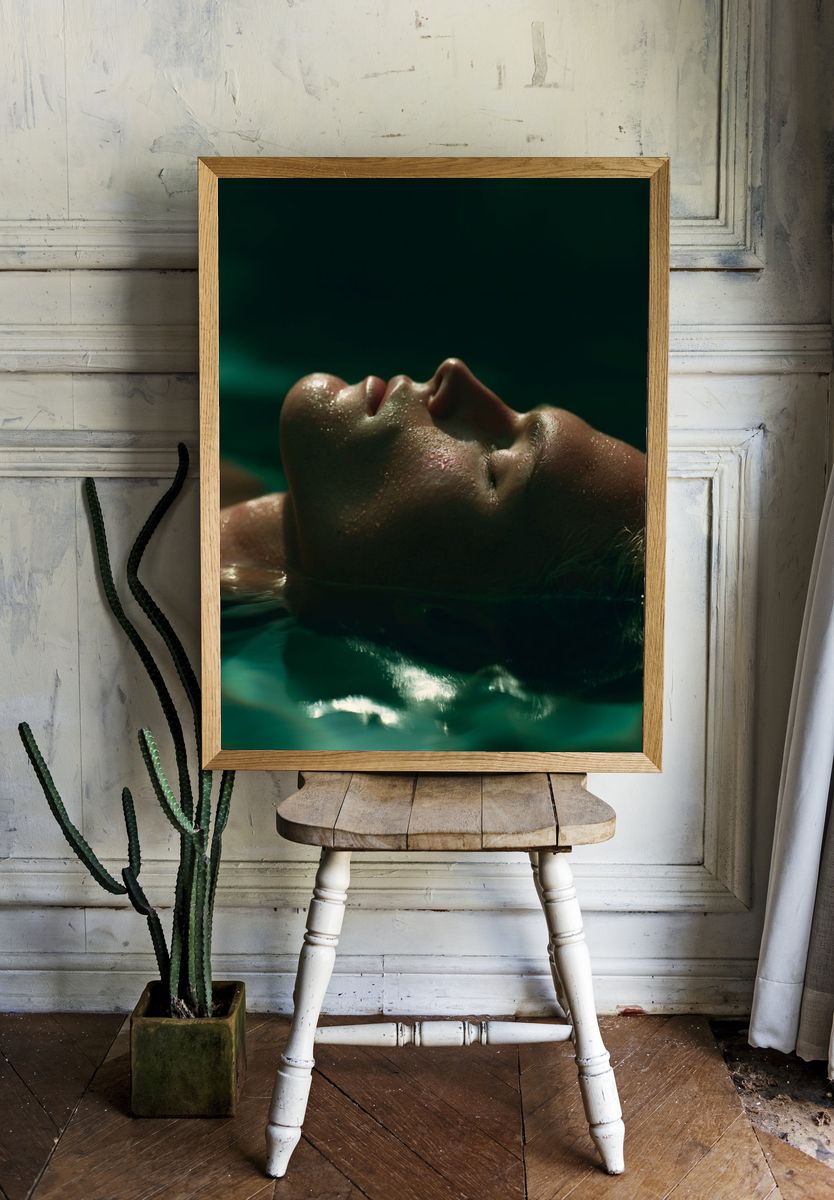 Floating Portrait Photography Poster. room preview