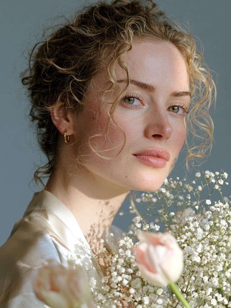 Curly Portrait Photography Poster. poster — photography art