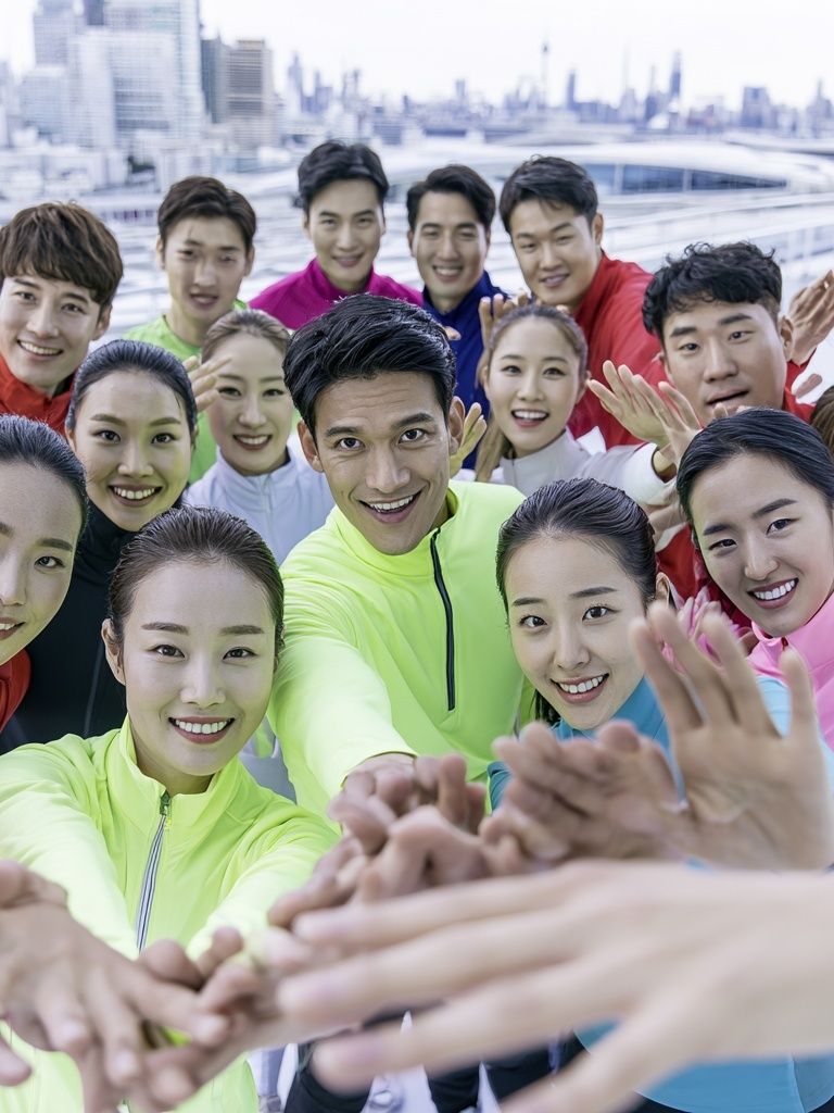 Team Fitness Selfie Photography Poster. poster — photography art