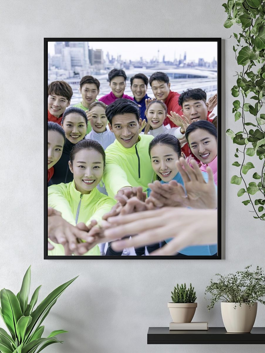 Team Fitness Selfie Photography Poster. — room view 4