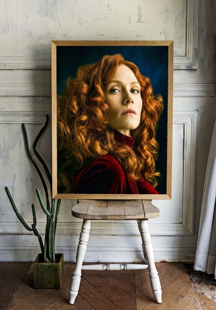 Red-Haired Portrait Photography Poster. — room view 1