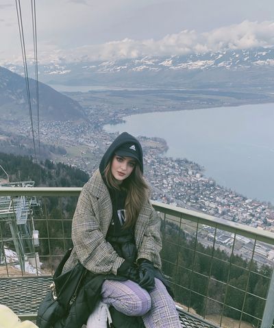 Mountain Lake Portrait Photography Poster.