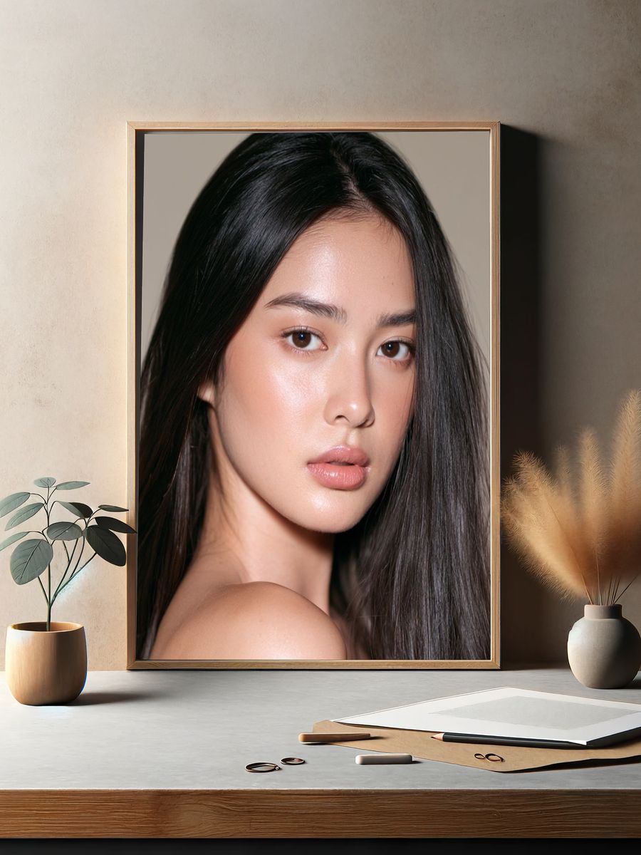 Elegant Woman Portrait Print. — room view 2