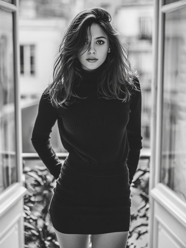 Monochrome Fashion Portrait Poster. poster detail
