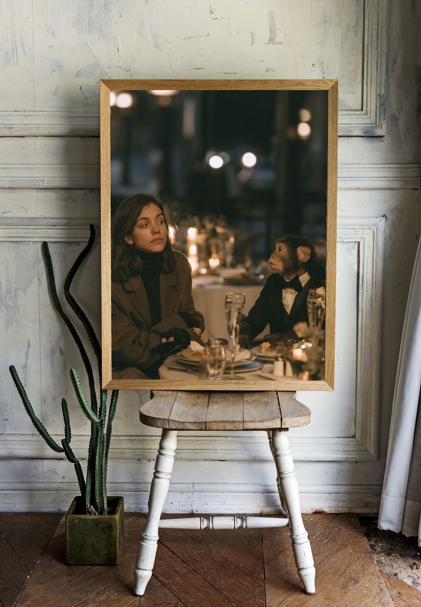 Surreal Dinner Conversation Poster. — room view 1