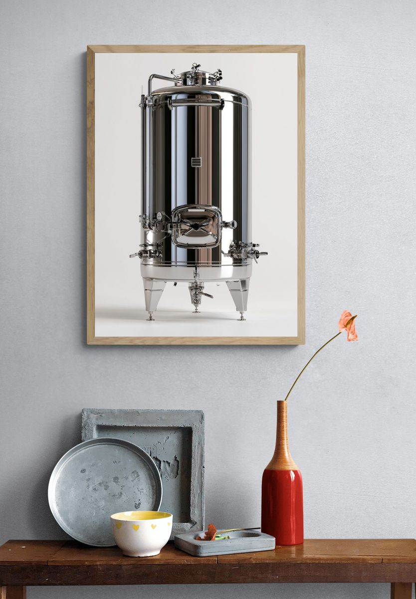 Stainless Steel Tank Photography Poster. — room view 3