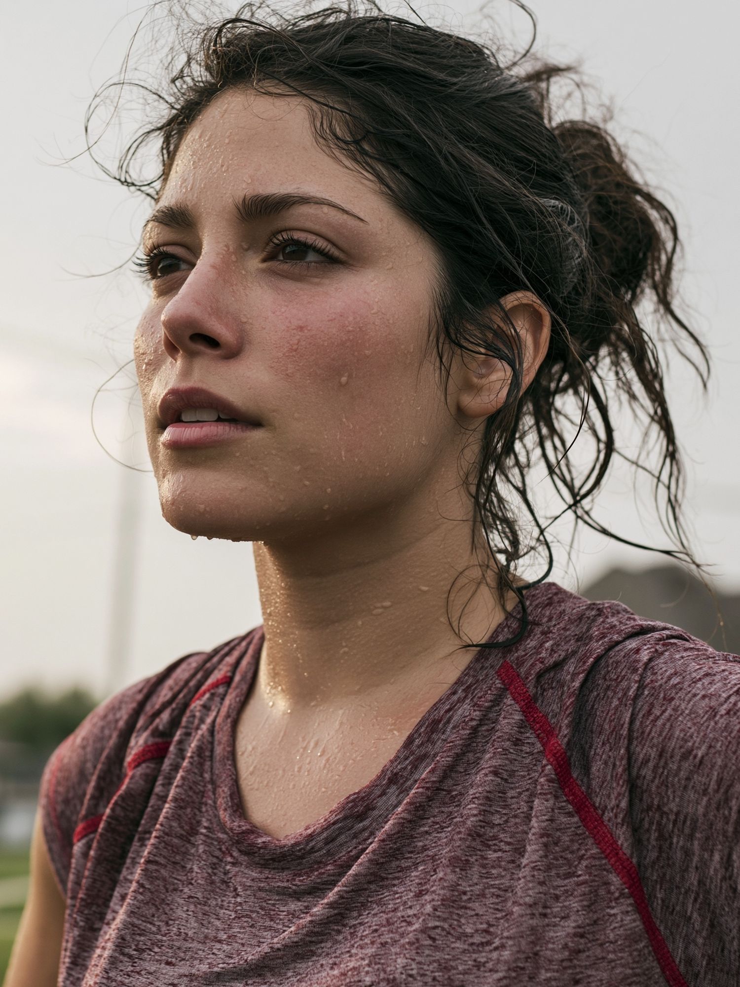 Sweaty Runner Portrait Print. poster detail
