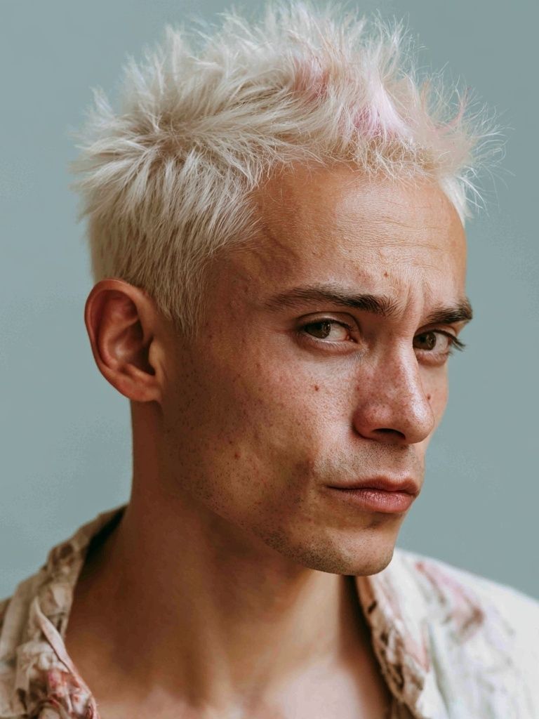 Bleached Hair Portrait Photography Poster. poster detail