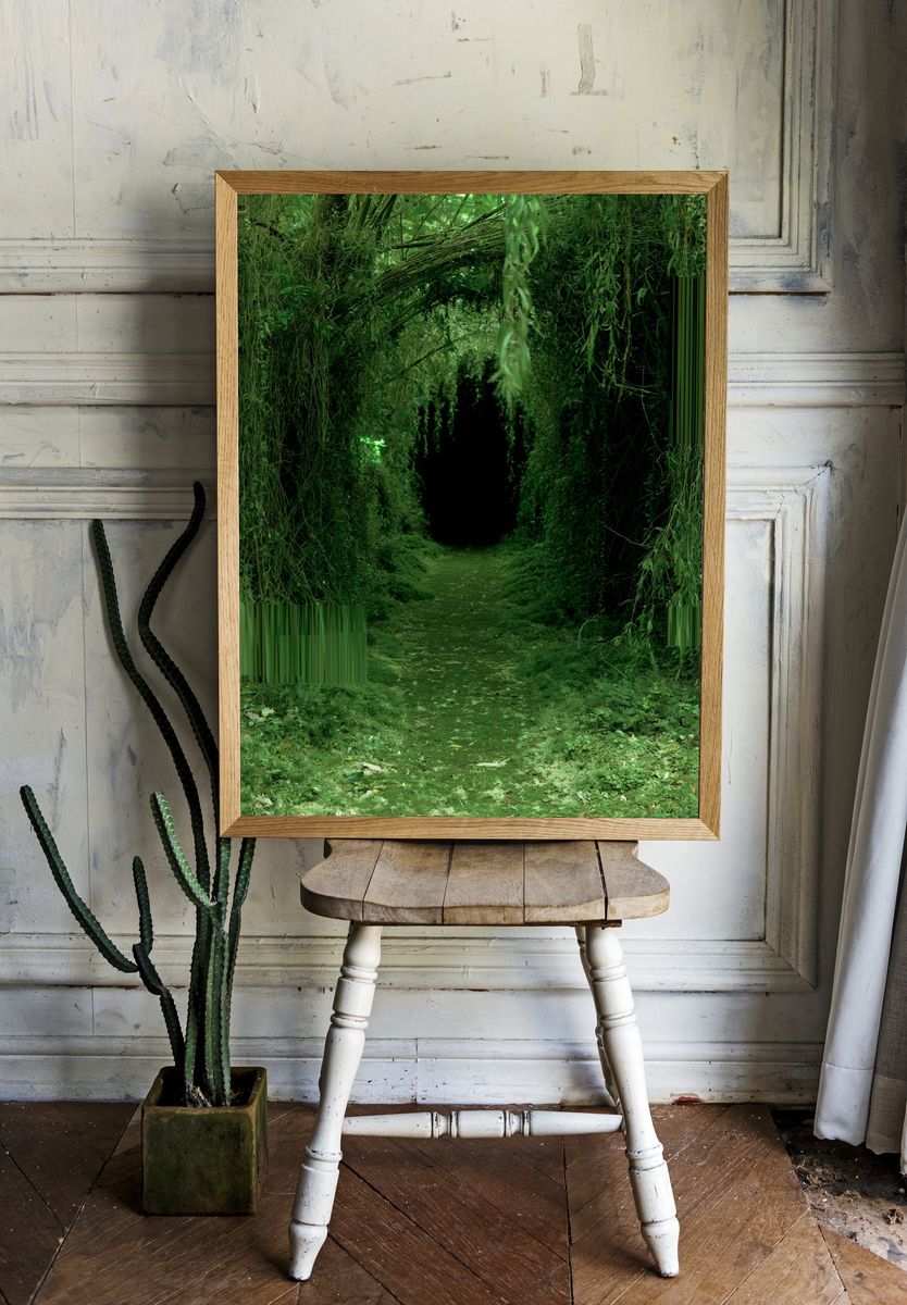 Enchanted Forest Path Photography Poster. — room view 1