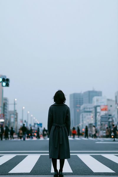 Lonely Crosswalk Cityscape Photography Poster. poster print