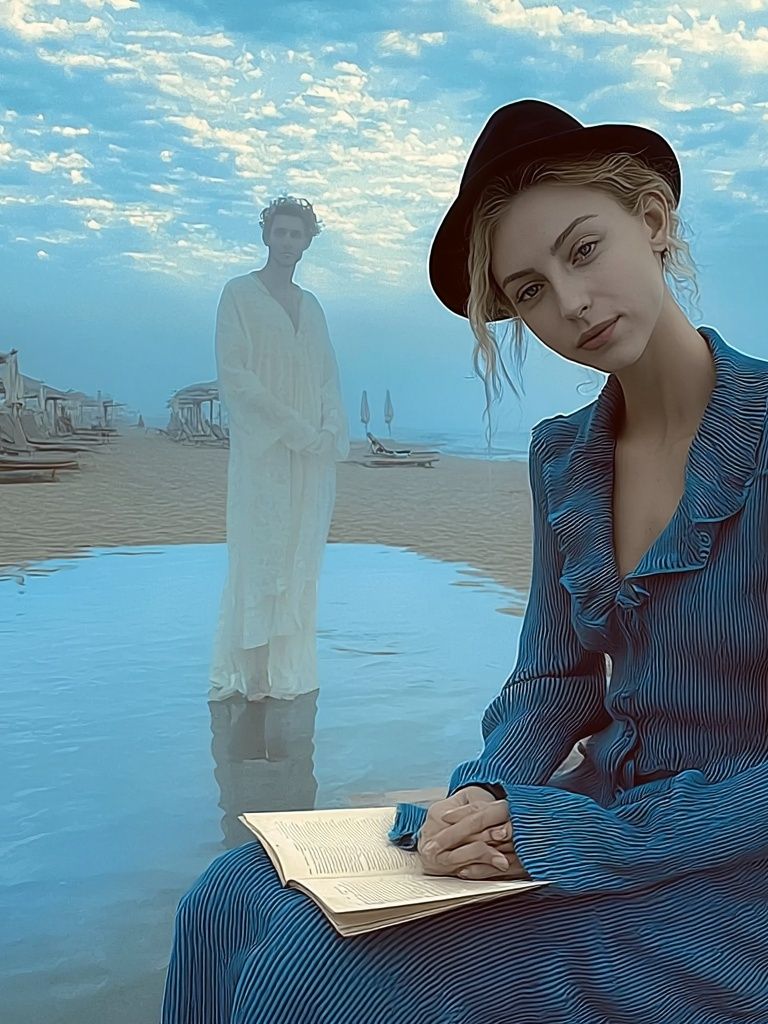 Dreamy Beach Portrait Poster. poster — photography art