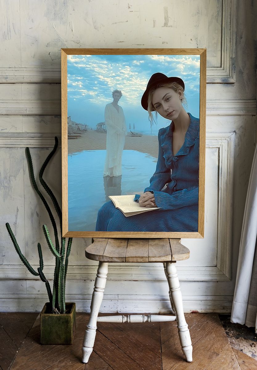Dreamy Beach Portrait Poster. room preview