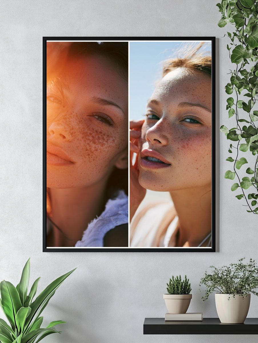 Freckled Portrait Photography Poster. — room view 4