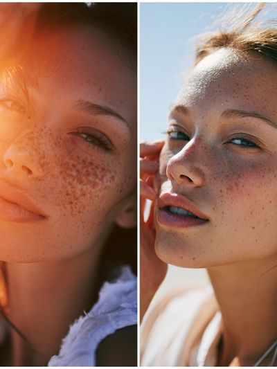 Freckled Portrait Photography Poster. poster